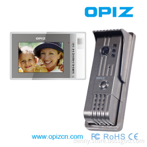 7'' LCD video door phone with 1 memory SD card for taking photos